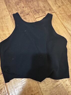 Athleta Black High-Neck Cropped Tank Top - Women's